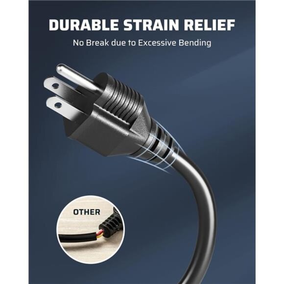 Outdoor Extension Cord 6ft, 3 Prong Waterproof Extension Cable for Lights,Indoor - Picture 6 of 8